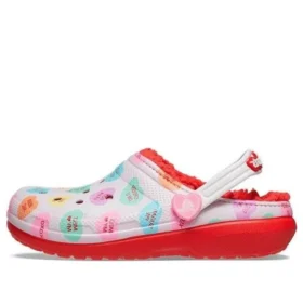 Zuecos Classic Lined Elevated Sweethearts «Rojo y blanco»