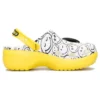Zuecos Classic Platform Clog Crocs x Smiley World Charm «Amarillo-Blanco»