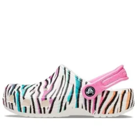 Zuecos clásicos con estampado animal «Blanco multicolor»