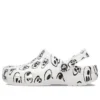 Zuecos clásicos con estampado de calaveras «White Black»