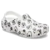 Zuecos clásicos con estampado de calaveras «White Black»