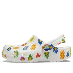 Zuecos clásicos con estampado de temporada «White Multi»