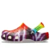 Zuecos clásicos con estampado Tie-Dye «Purple Red»