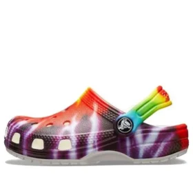 Zuecos clásicos con estampado Tie-Dye «Purple Red»