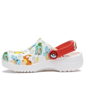 Zuecos clásicos de Pokémon «Blanco Rojo»