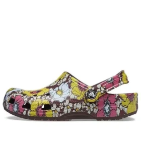 Zuecos clásicos retro con estampado floral «Amarillo rosa»