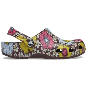 Zuecos clásicos retro con estampado floral «Amarillo rosa»