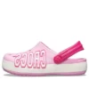 Zuecos con el logotipo de Crocband «Pink White»