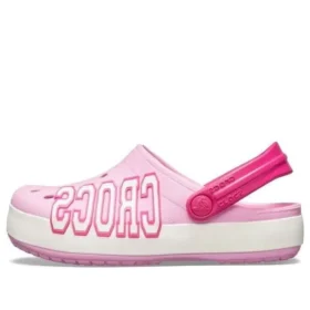 Zuecos con el logotipo de Crocband «Pink White»