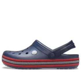 Zuecos Crocband con cremallera «Azul marino y rojo»