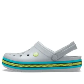 Zuecos Crocband con cremallera «Grey Aqua»