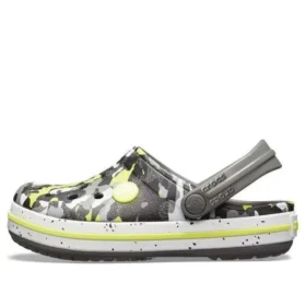 Zuecos Crocband con estampado de camuflaje «Gris, negro y amarillo»