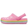 Zuecos Crocband con Glitter arcoíris «Rosa»