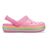 Zuecos Crocband con Glitter arcoíris «Rosa»