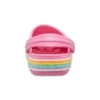 Zuecos Crocband con Glitter arcoíris «Rosa»