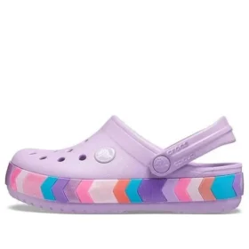 Zuecos Crocband con tiras de cocodrilo y cuentas en forma de chevron «Lilac Multi»