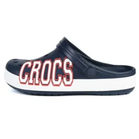 Zuecos Crocband Logo «Azul marino y blanco»