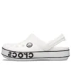 Zuecos Crocband Logo «Blanco Negro»