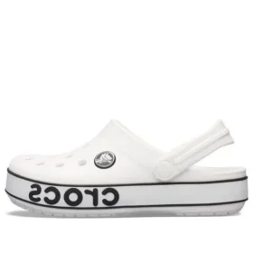 Zuecos Crocband Logo «Blanco Negro»