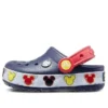 Zuecos Crocband Mickey Fun Lab Lights «Navy Red»