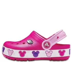 Zuecos Crocband Mickey Fun Lab Lights «Rosa Blanco»