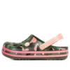 Zuecos Crocband Multi Graphic «Verde Rosa»