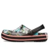 Zuecos Crocband Seasonal Graphic «Black White Pink»