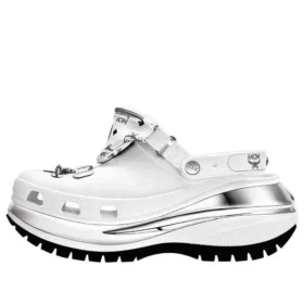 Zuecos Crocs x MCM Mega Crush «White Silver»