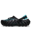 Zuecos Echo con cordones reflectantes «Negro y verde azulado»
