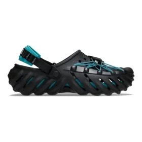 Zuecos Echo con cordones reflectantes «Negro y verde azulado»