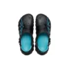 Zuecos Echo con cordones reflectantes «Negro y verde azulado»