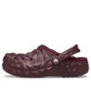 Zuecos geométricos forrados «Dark Cherry»