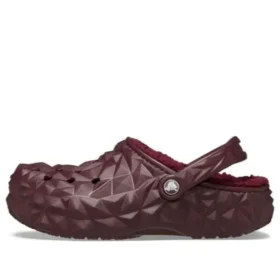 Zuecos geométricos forrados «Dark Cherry»