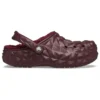 Zuecos geométricos forrados «Dark Cherry»