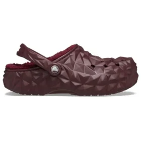 Zuecos geométricos forrados «Dark Cherry»