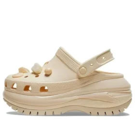 Zuecos Mega Crush con conchas y perlas «Beige»