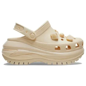 Zuecos Mega Crush con conchas y perlas «Beige»