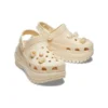 Zuecos Mega Crush con conchas y perlas «Beige»