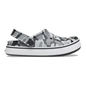 Zuecos Off Court con estampado «Gris, negro y blanco»